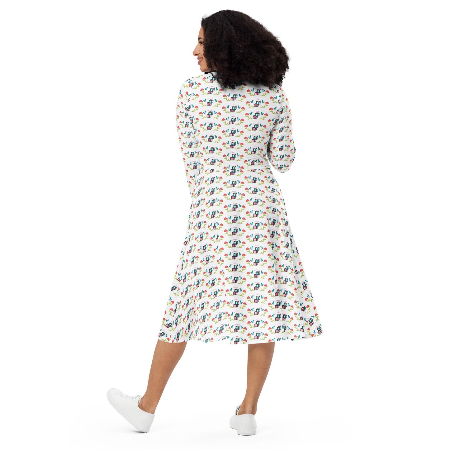 Head Start Summer Bloom All-over print long sleeve midi dress