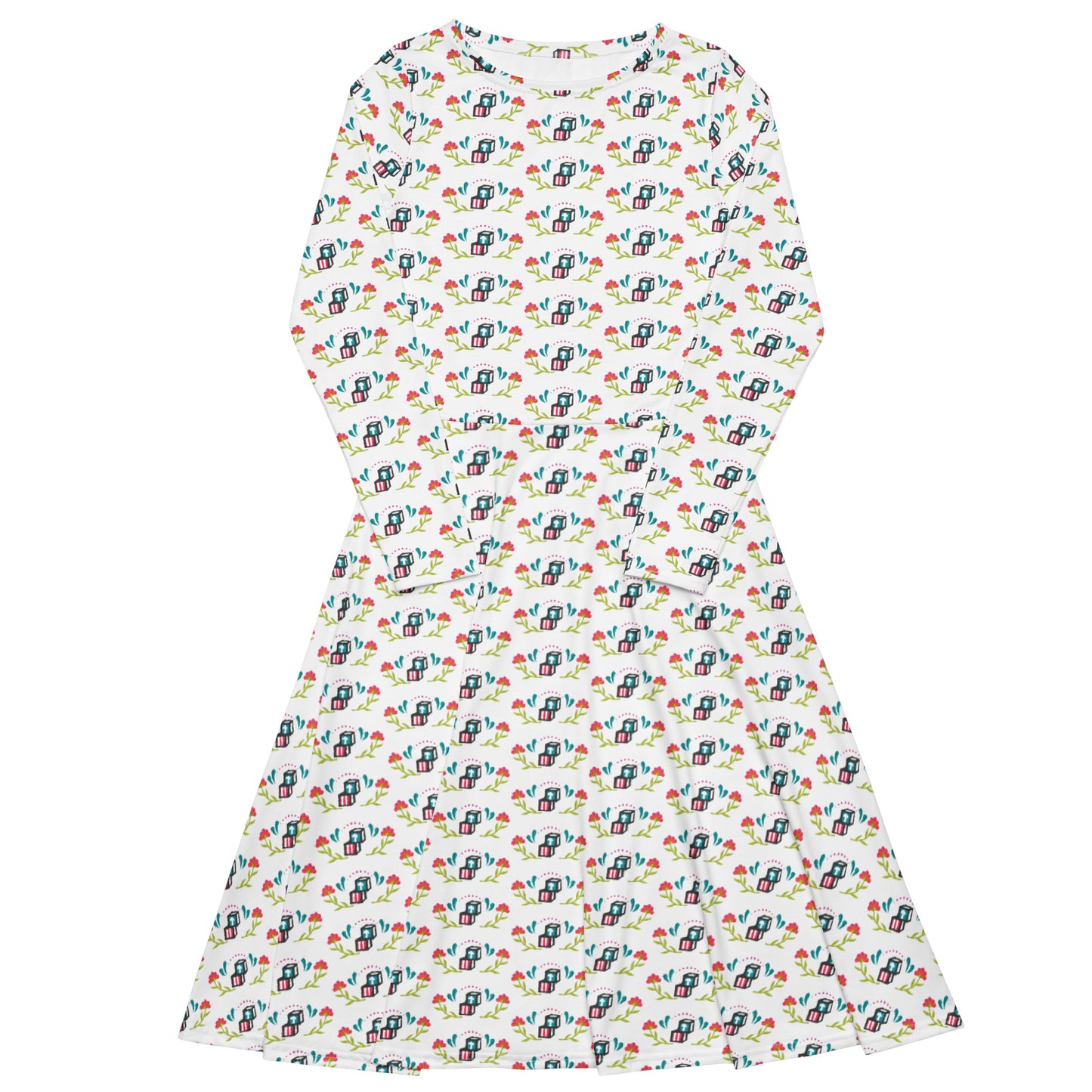 Head Start Summer Bloom All-over print long sleeve midi dress