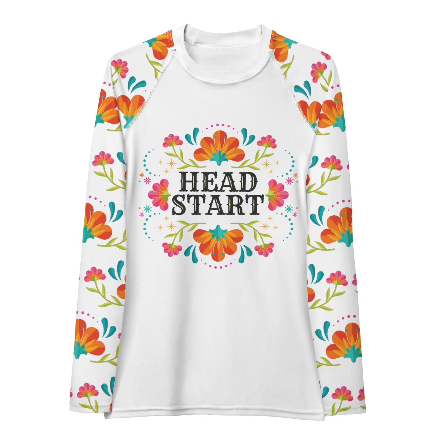 Head Start Summer Bloom Women's Rash Guard - White