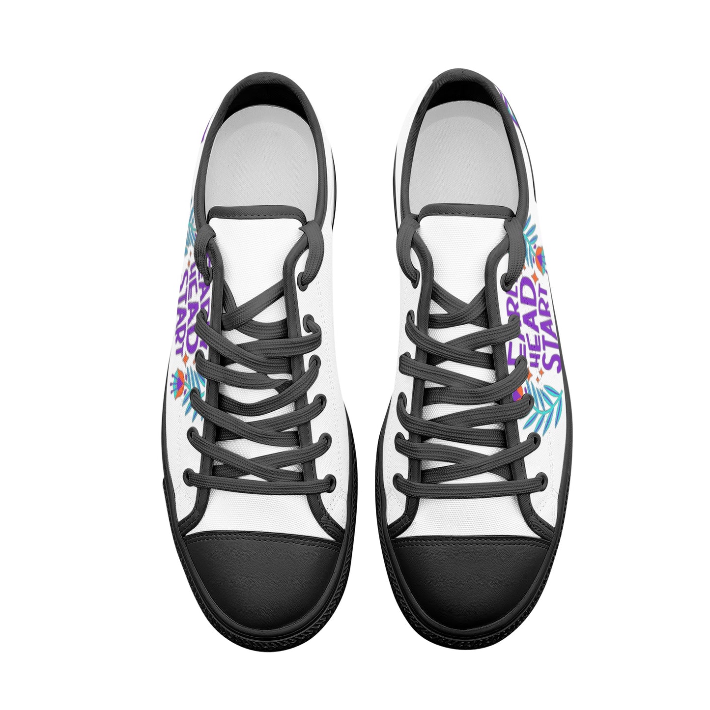 Spring Early Head Start Unisex Low Top Canvas Shoes (Purple)