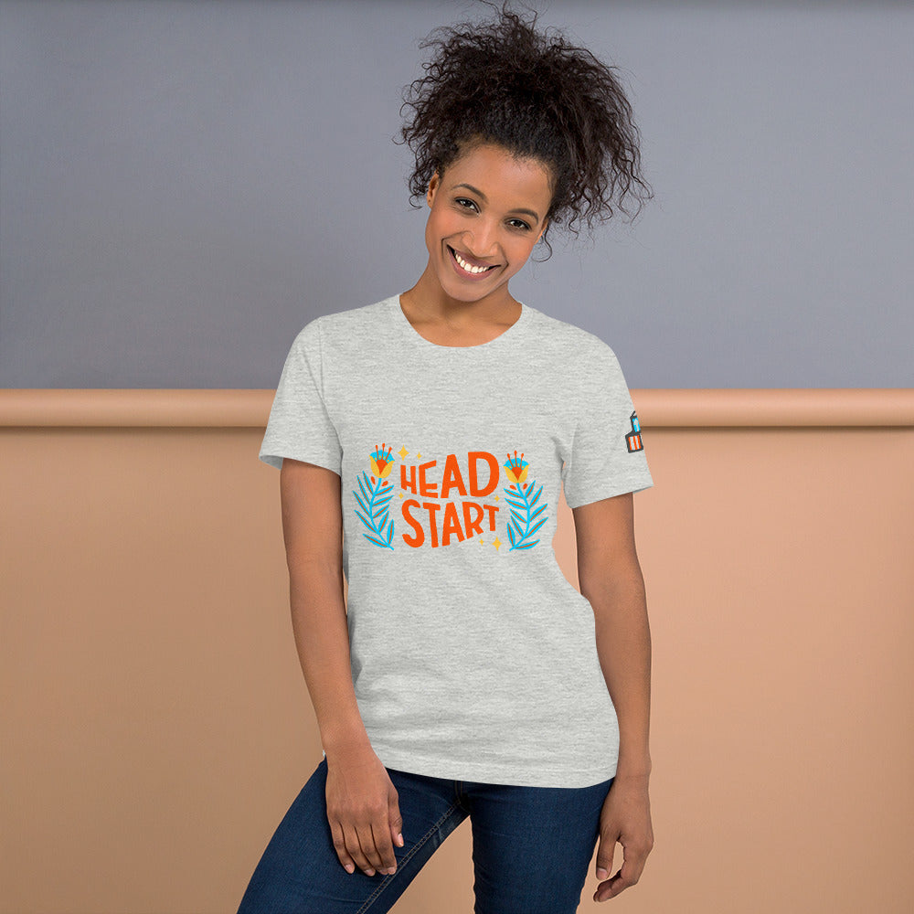Spring Head Start T-shirt with Sleeve design (Orange)