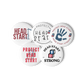Head Start Strong Set of pin buttons