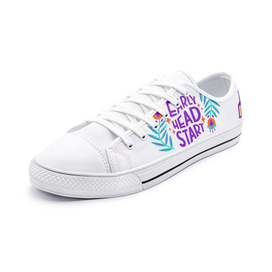 Spring Early Head Start Unisex Low Top Canvas Shoes (Purple)