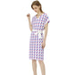 Head Start Summer Bloom Betwing Seleeve Notch Neck Casual Dress with Belt