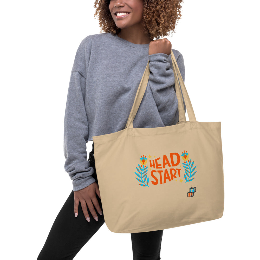 Spring Head Start Large organic tote bag